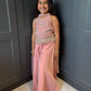 Blush Pink Embroidered Palazzo Suit