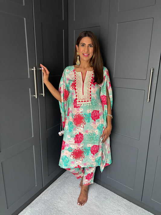 Mama Blue Kurta Set