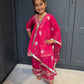 Rani Pink Cotton Palazzo Suit with Gotta Detail & Bandhani Dupatta | Indian Kidswear | Girls Outfits