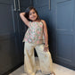 Blush & Gold Sequin Palazzo Set