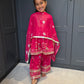 Rani Pink Cotton Palazzo Suit with Gotta Detail & Bandhani Dupatta | Indian Kidswear | Girls Outfits