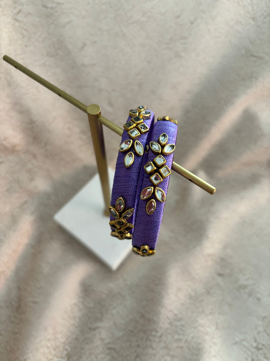 Plum Embellished Bangles