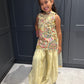 Girls Lemon Embroidered Palazzo Suit