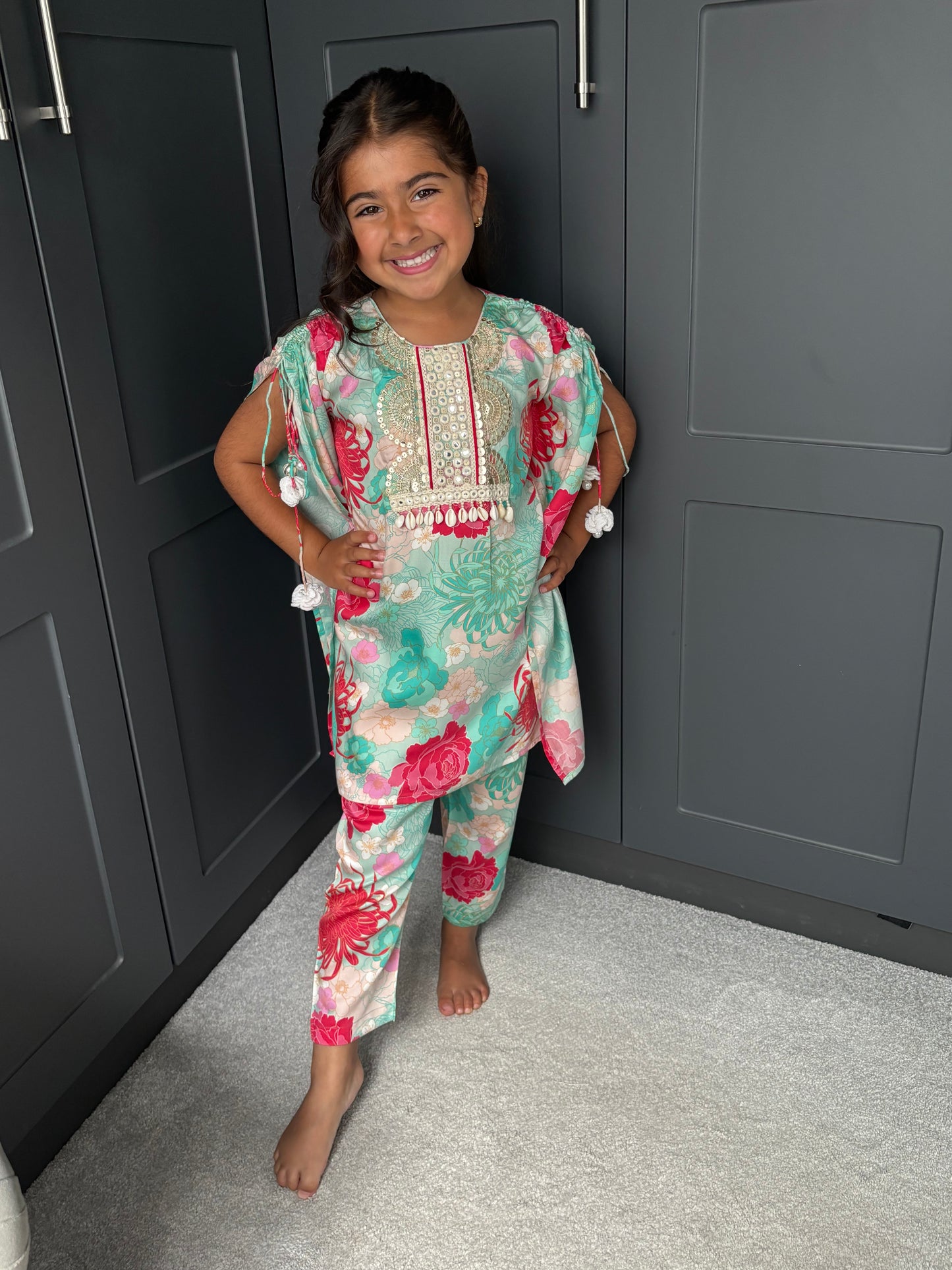 Mini Mama Blue Kurta Set