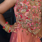 Coral Floral Pearl Palazzo Suit