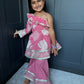 Pink One-Shoulder Sharara Suit