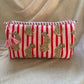 Pink/Red Striped Multi-Purposs Bag