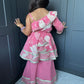 Pink One-Shoulder Sharara Suit