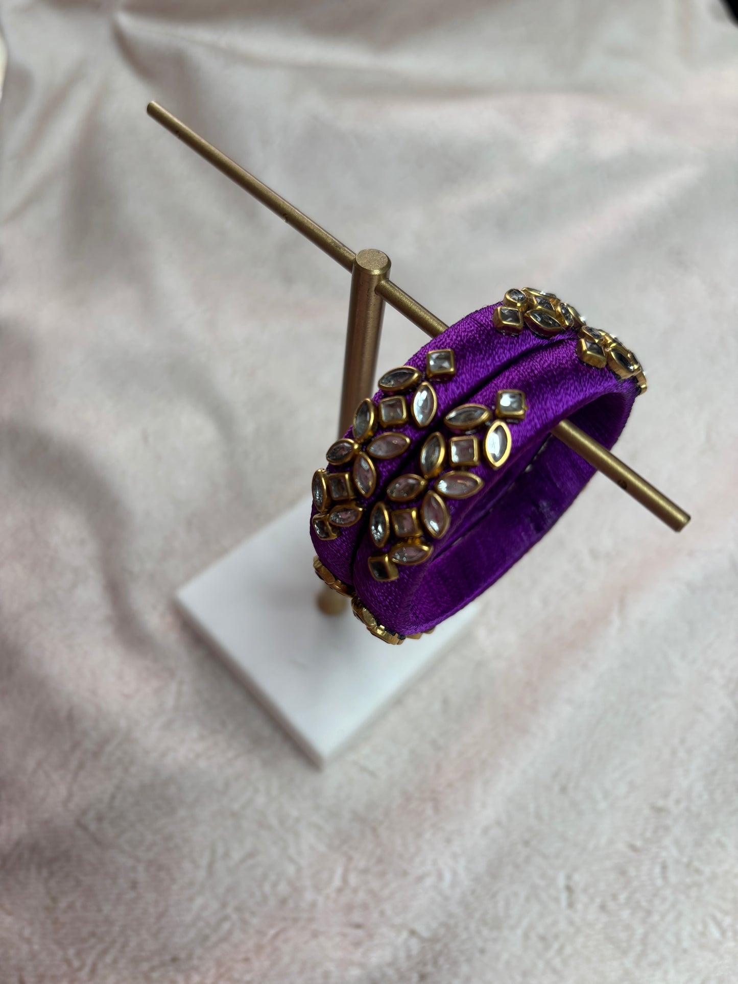 Purple Embellished Bangle