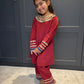 Red Velvet Salwar Suit