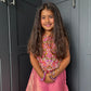 Pink Floral & Pearl Palazzo Suit