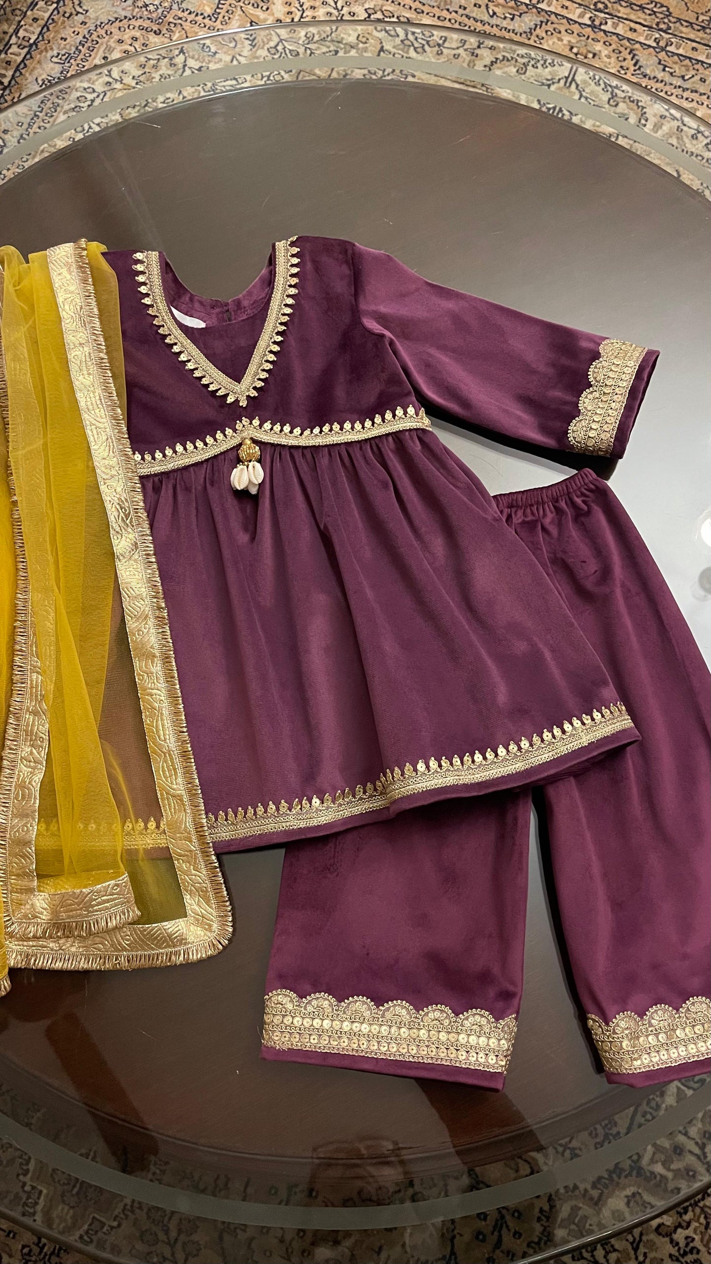 Purple Velvet Trouser Suit