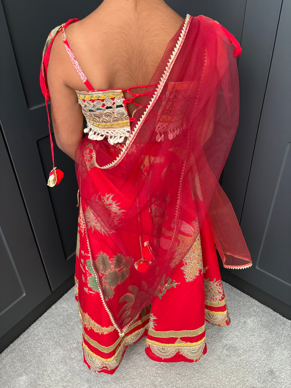 Red Lengha | Girls Navratri Garba Outfit | Indian Kidswear