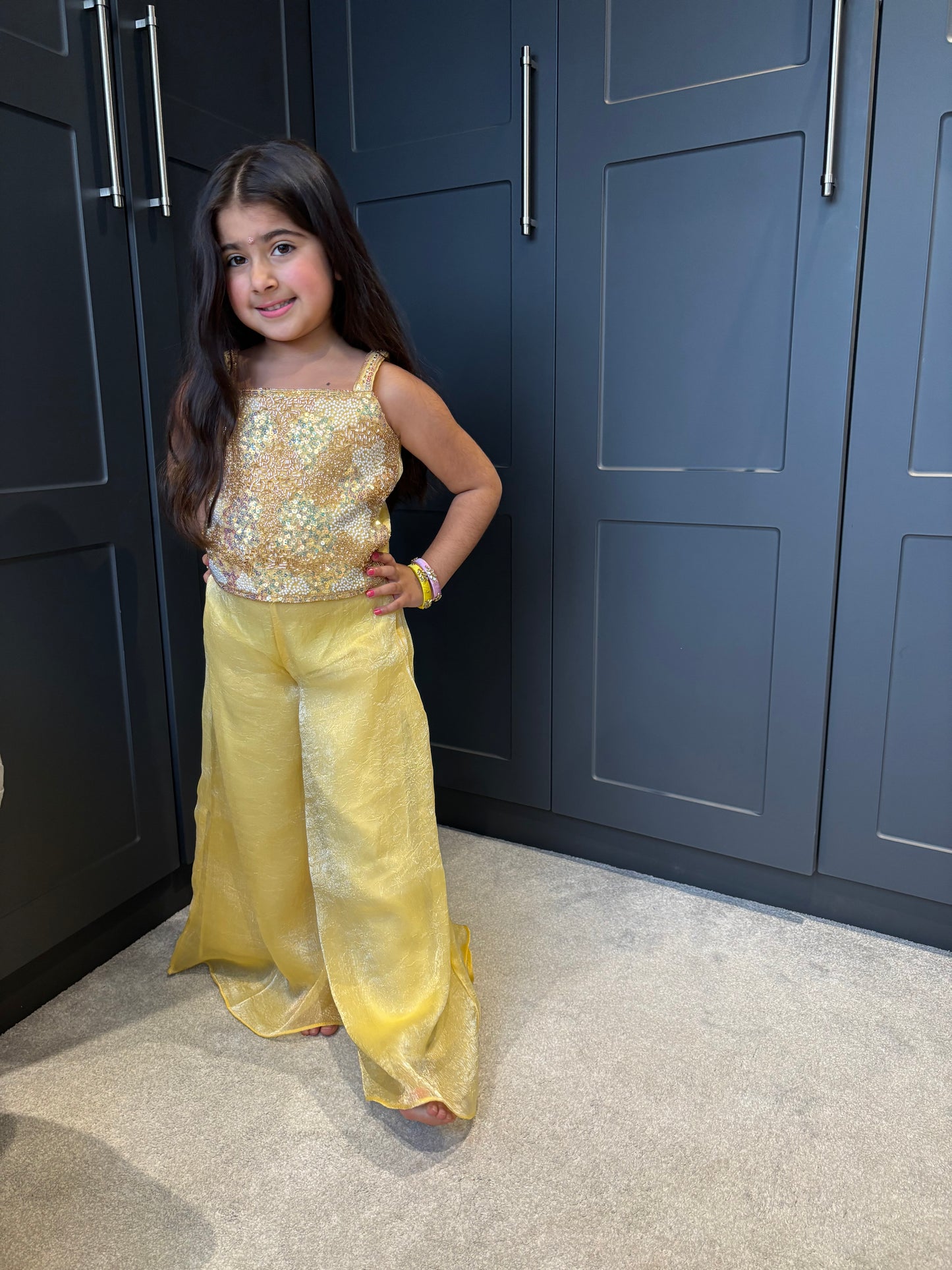Butter Yellow Palazzo Suit