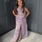 Lilac Embellished Palazzo Suit