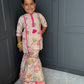 Lotus Print Girls Gharara Set | Indian Festive Wear | Sibling Collection