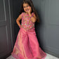 Pink Floral & Pearl Palazzo Suit