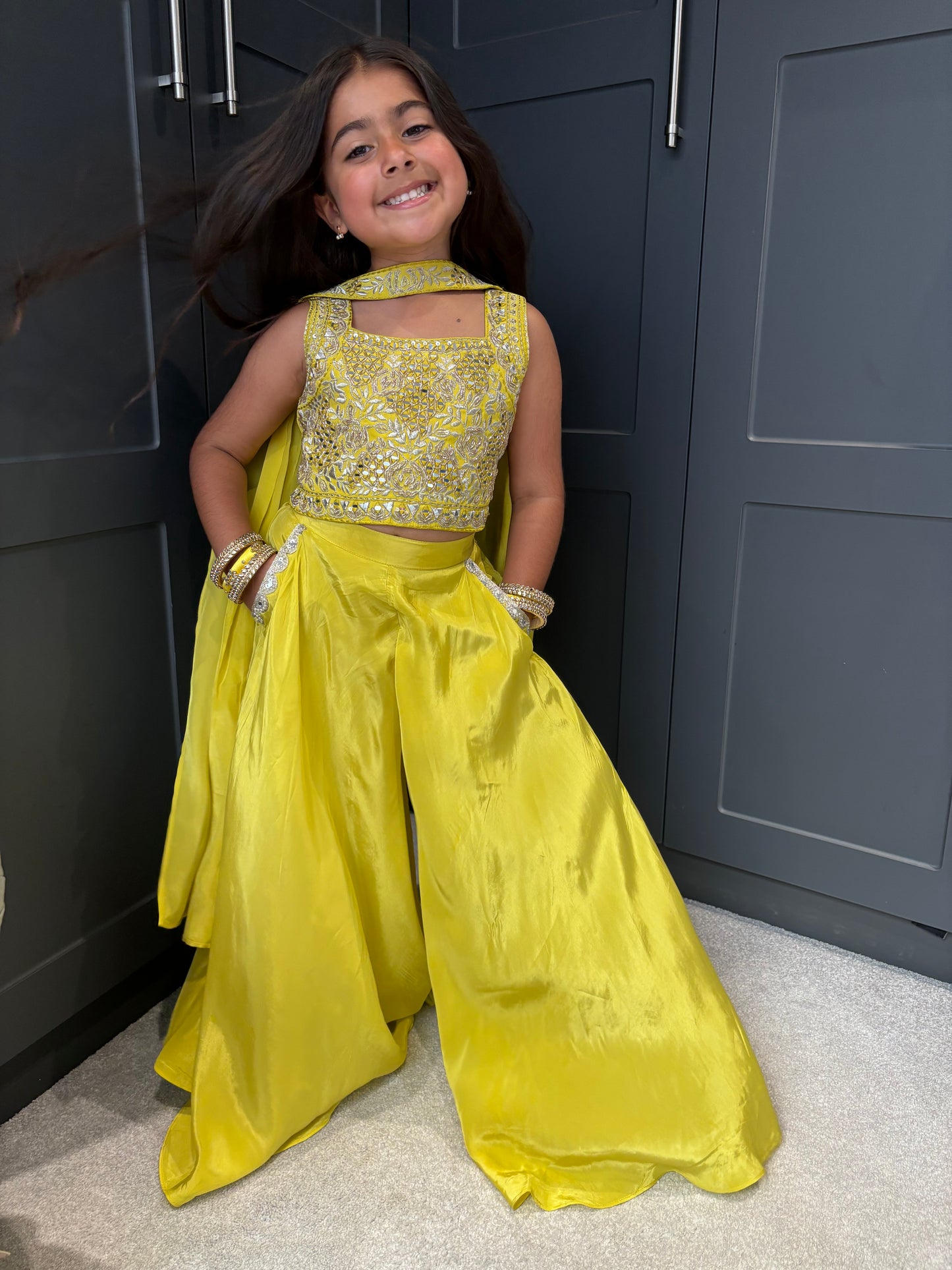 Golden Glow Palazzo Suit