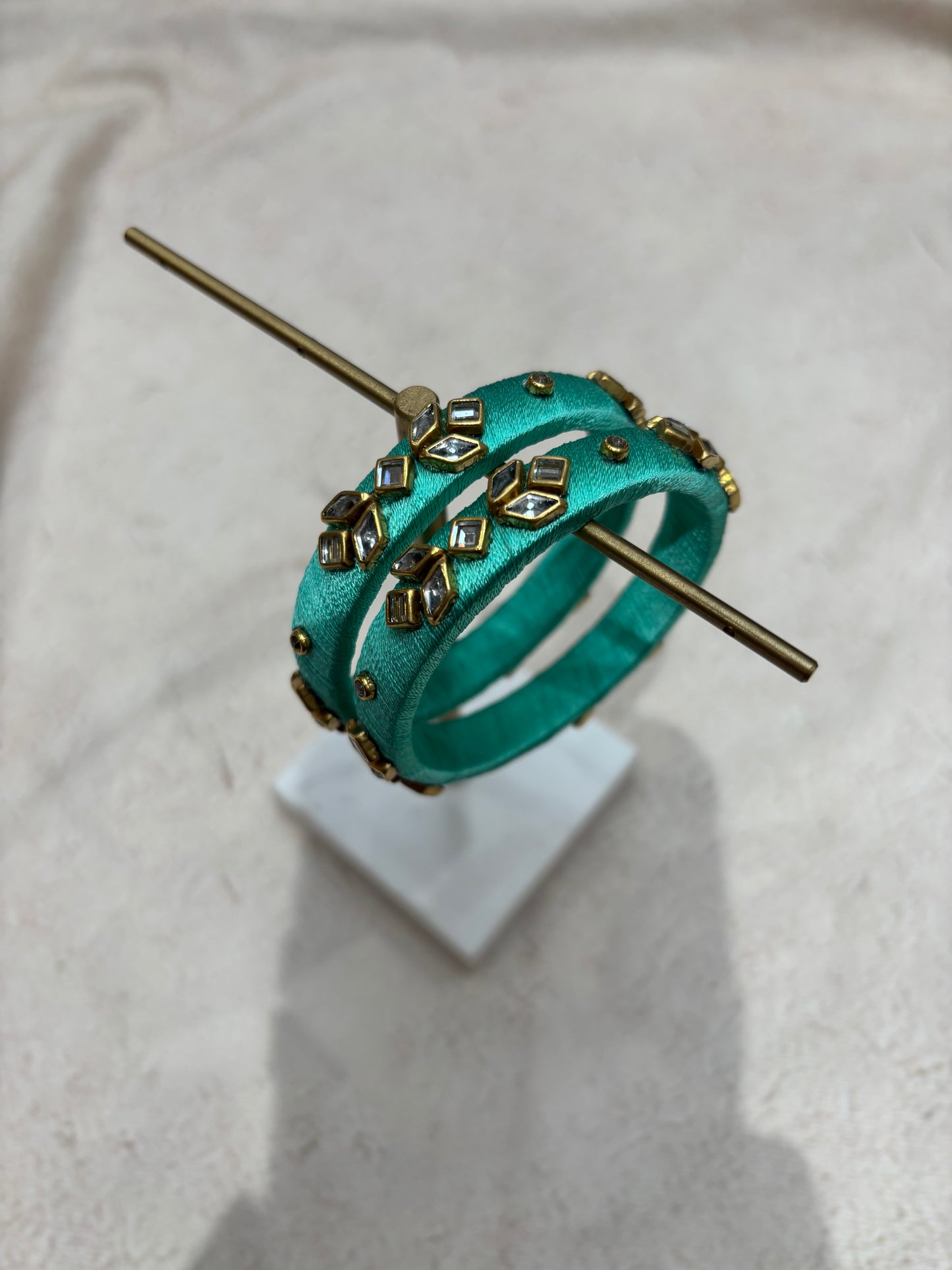Mint Embellished Bangle