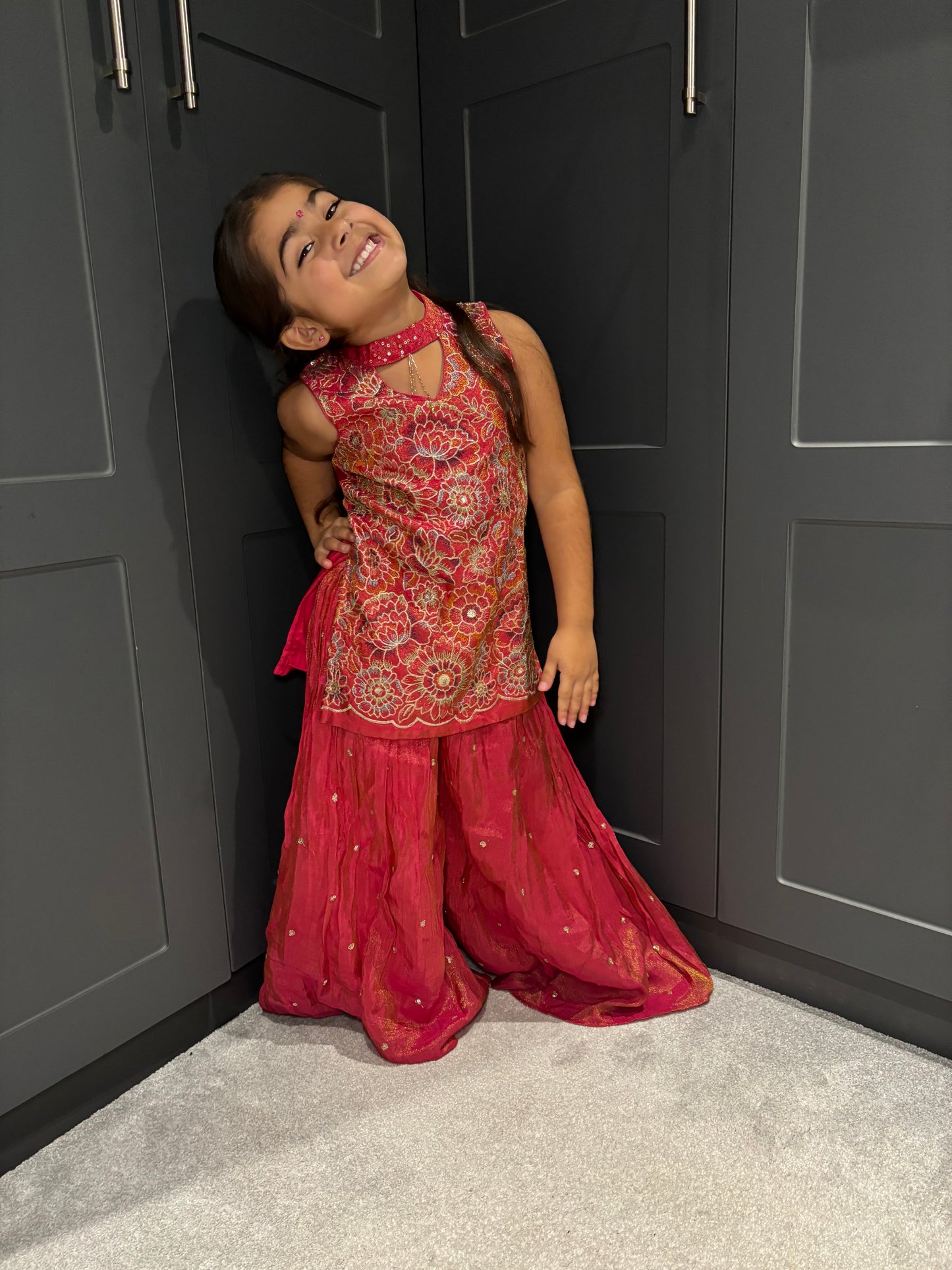 Hot Pink Gharara Suit