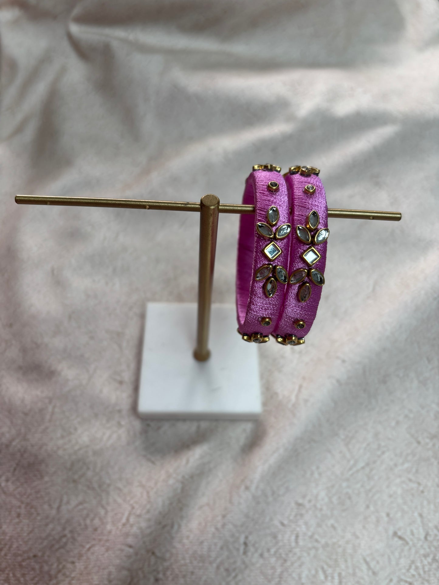 Pink Embellished Bangle