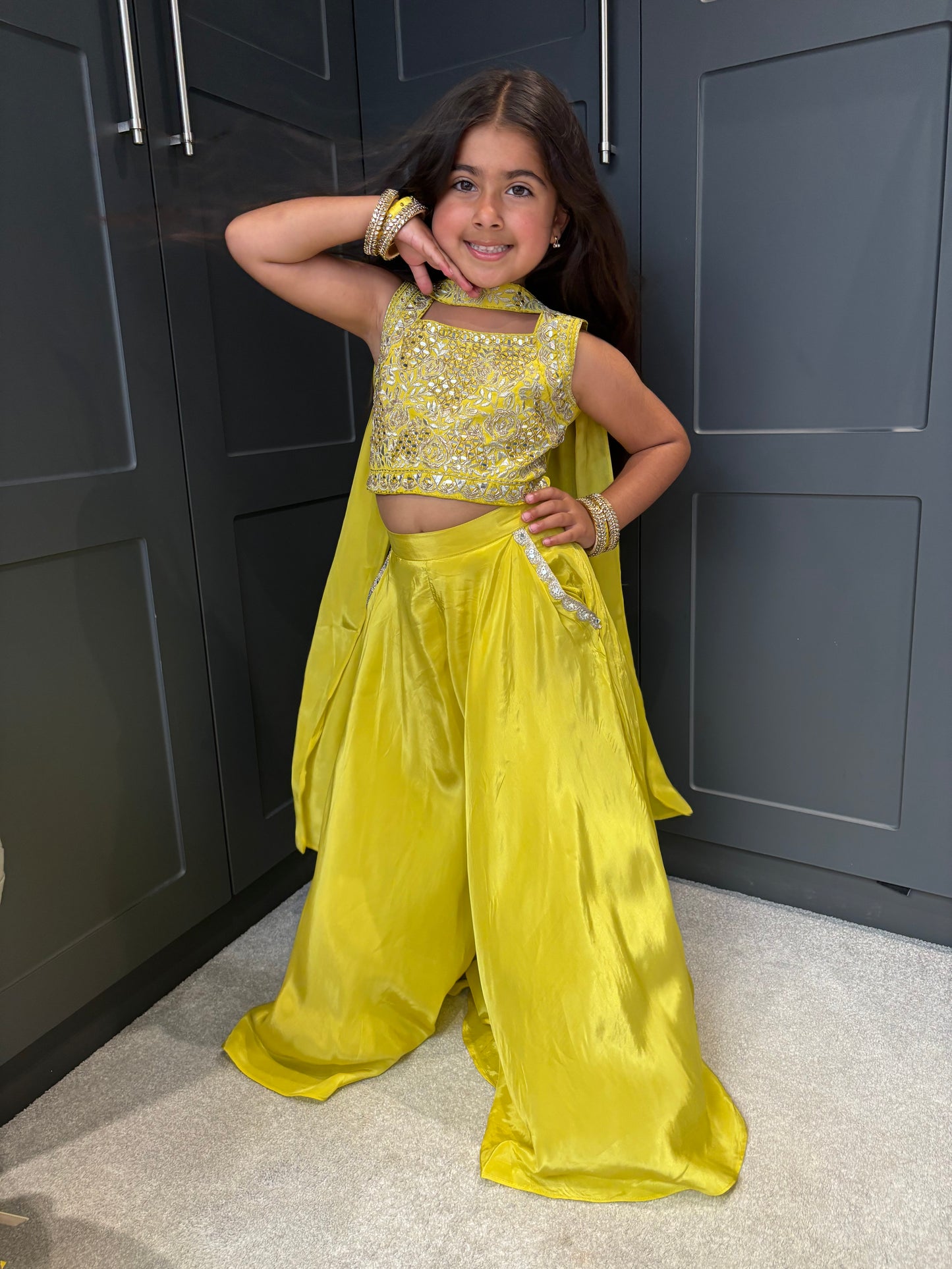 Golden Glow Palazzo Suit