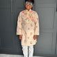 Lotus Print Kurta Pyjama Set | Boys' Indian Festive Wear | Sibling Collection