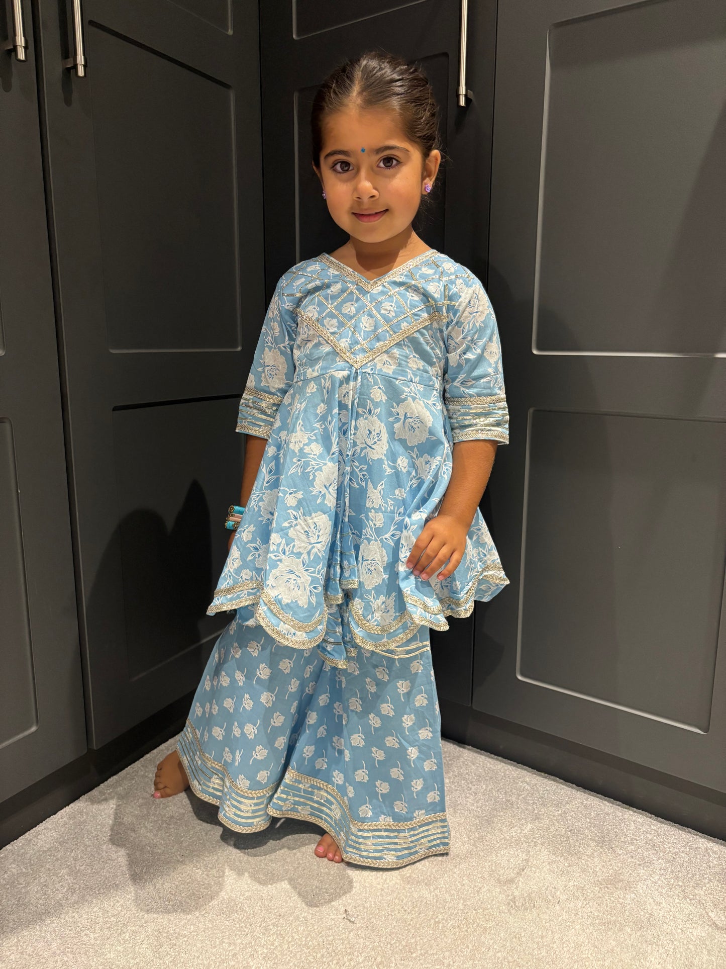 Sky Blue Sharara Suit