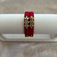 Deep Red Embellished Bangle