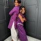 Girls Festive Purple Bandhani Print Palazzo Suit | Sibling Collection