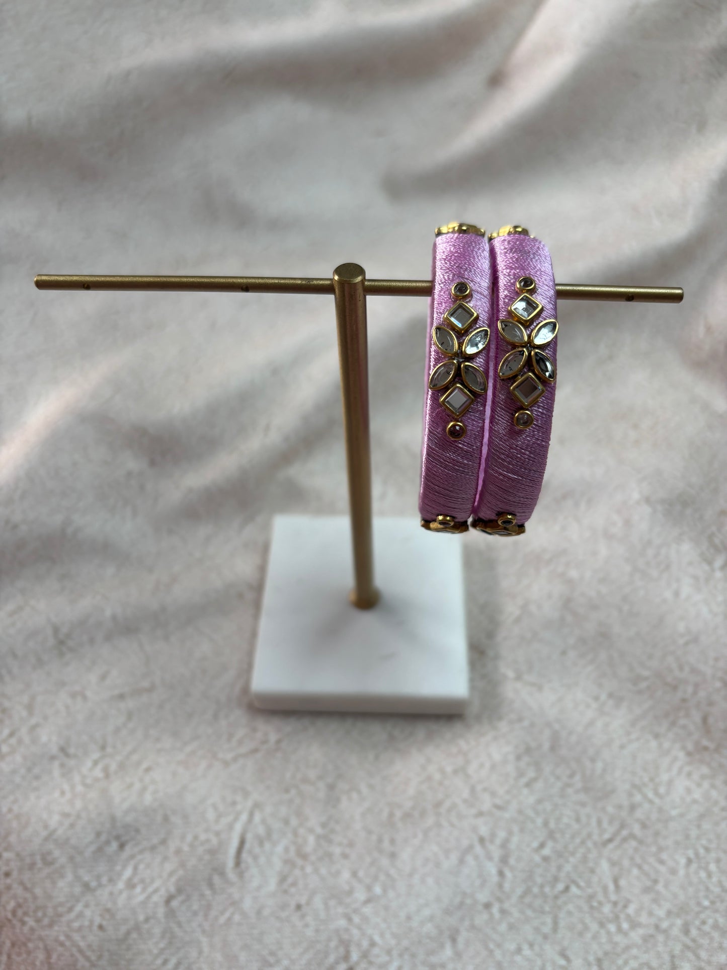 Light Pink Embellished Bangle