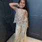 Blush & Gold Sequin Palazzo Set