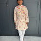 Lotus Print Kurta Pyjama Set | Boys' Indian Festive Wear | Sibling Collection