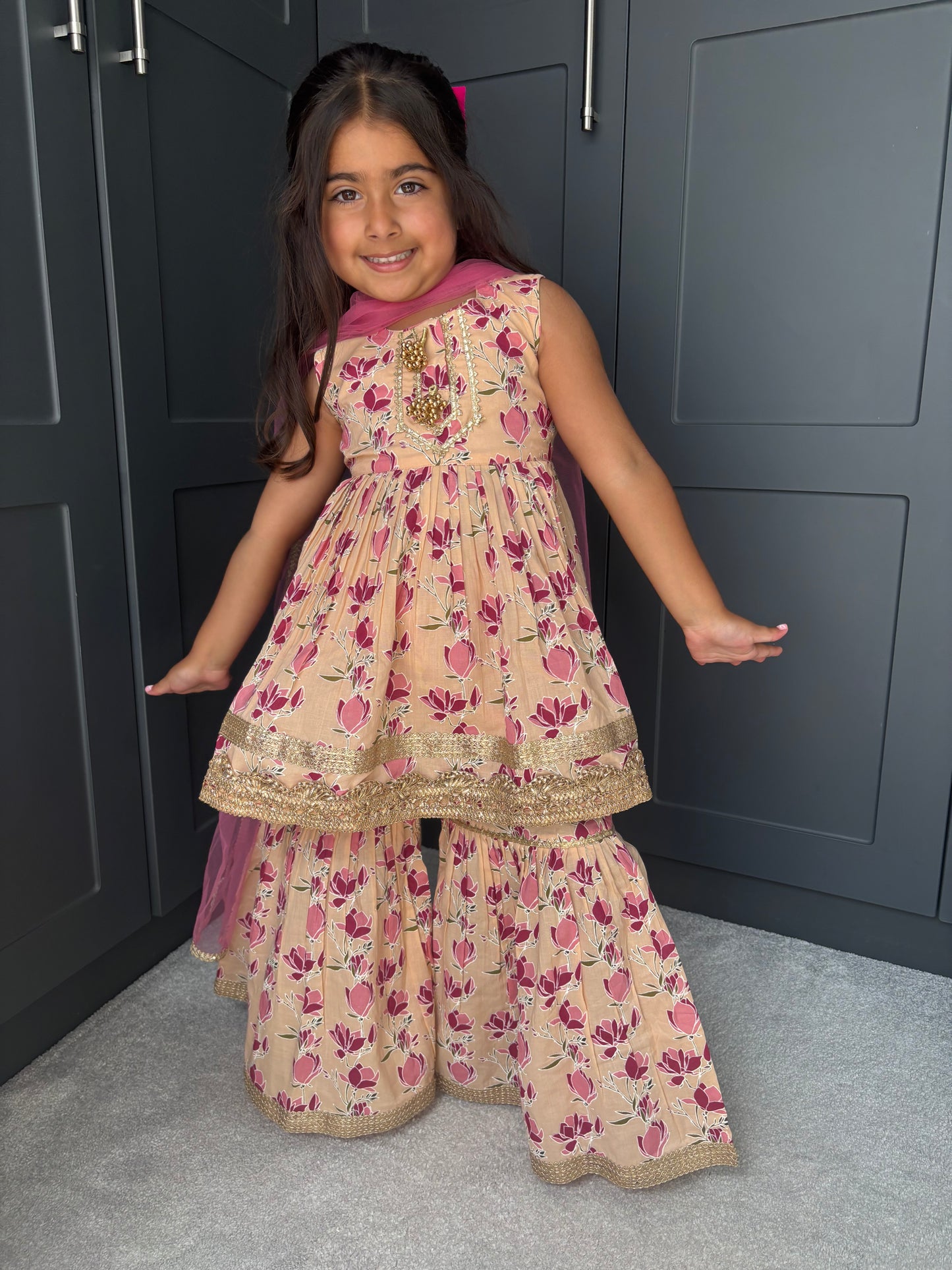 Lotus Lacework Sharara Set