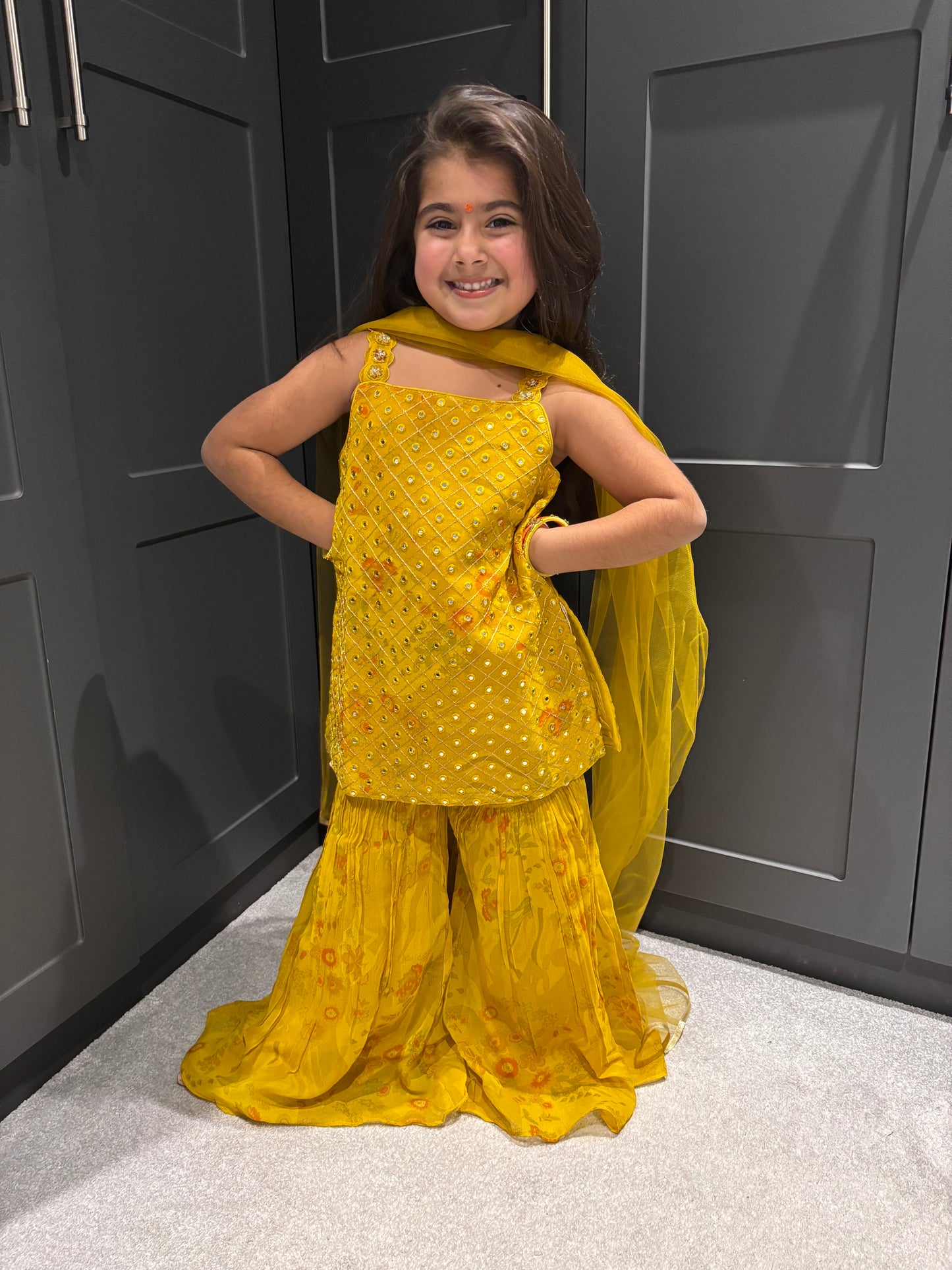 Yellow Sharara Suit