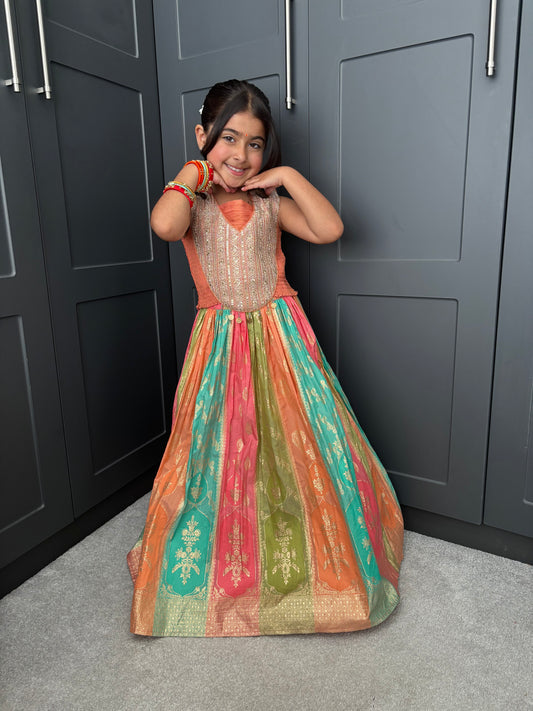 Mendhi Magic Lengha Set