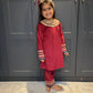 Red Velvet Salwar Suit