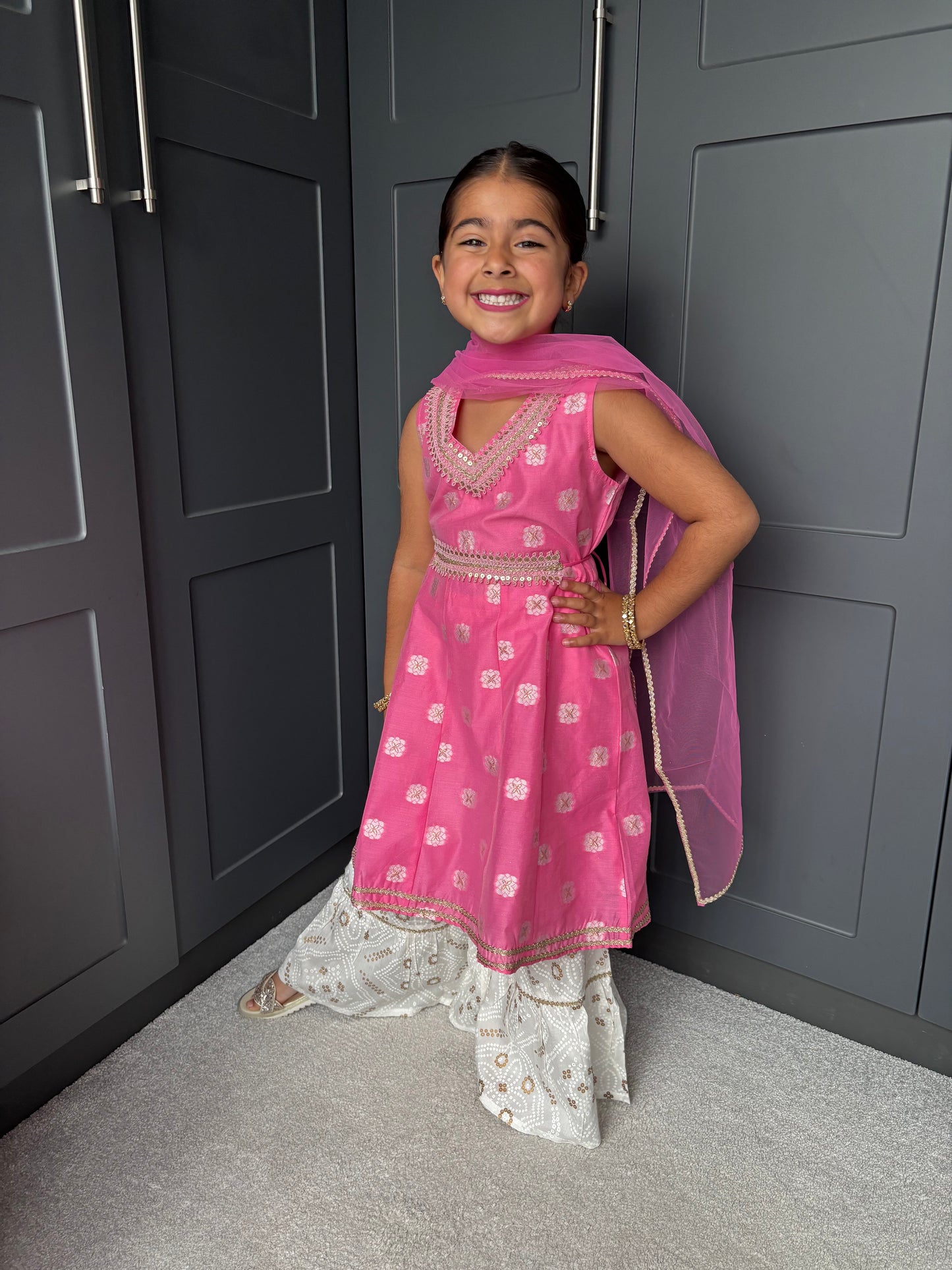 Candy Pink Sharara Set