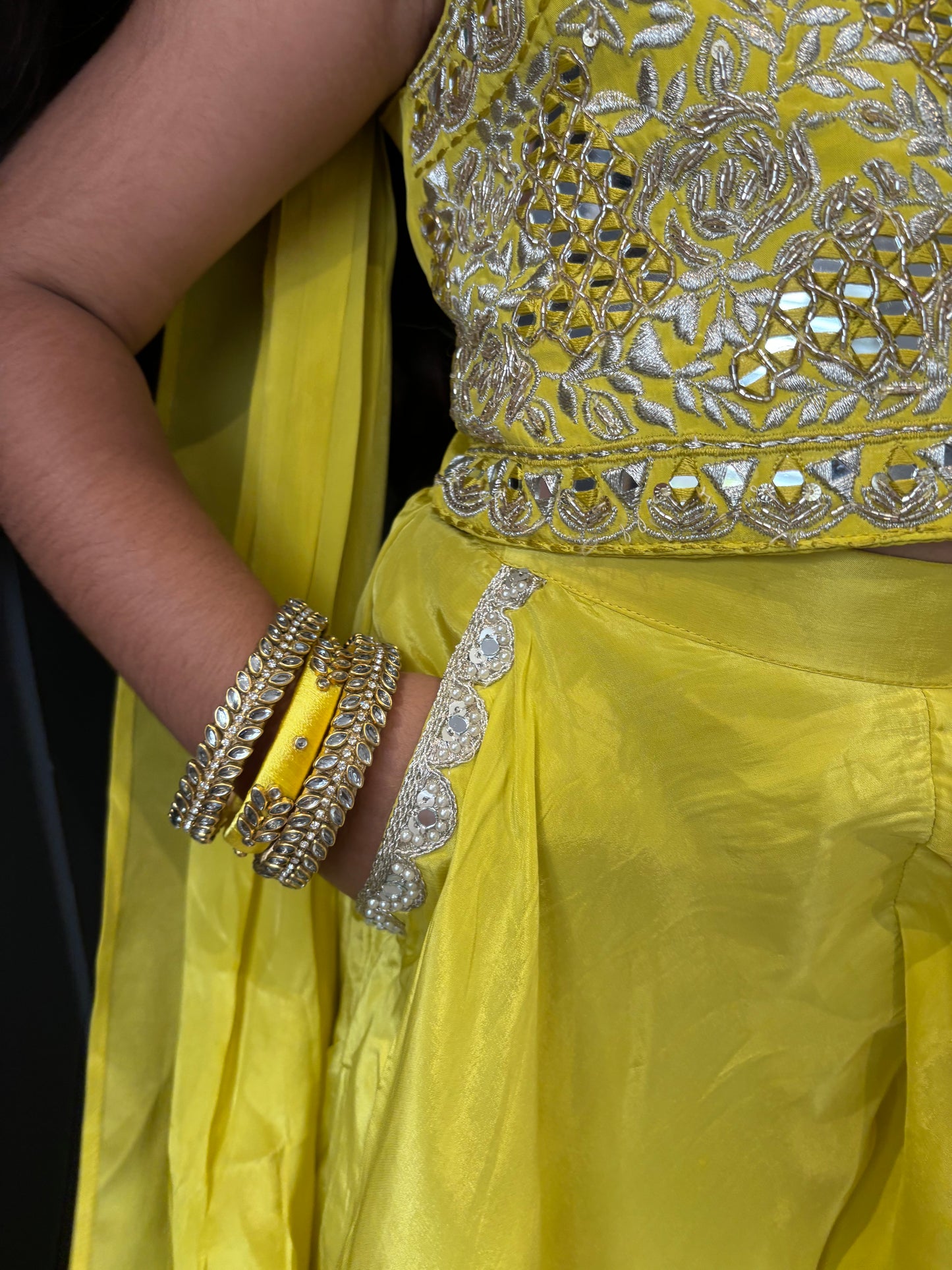 Golden Glow Palazzo Suit