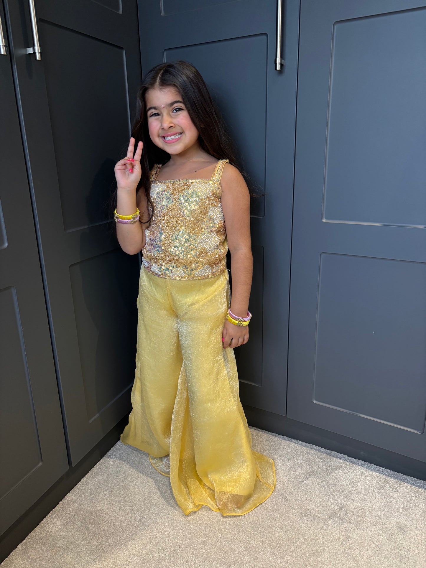 Butter Yellow Palazzo Suit