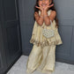 Cream & Gold Palazzo Suit