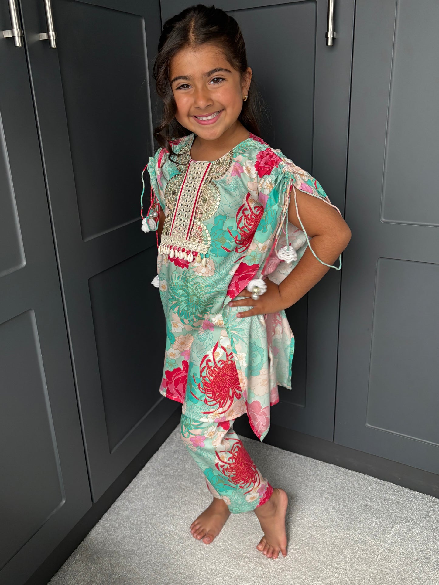 Mini Mama Blue Kurta Set