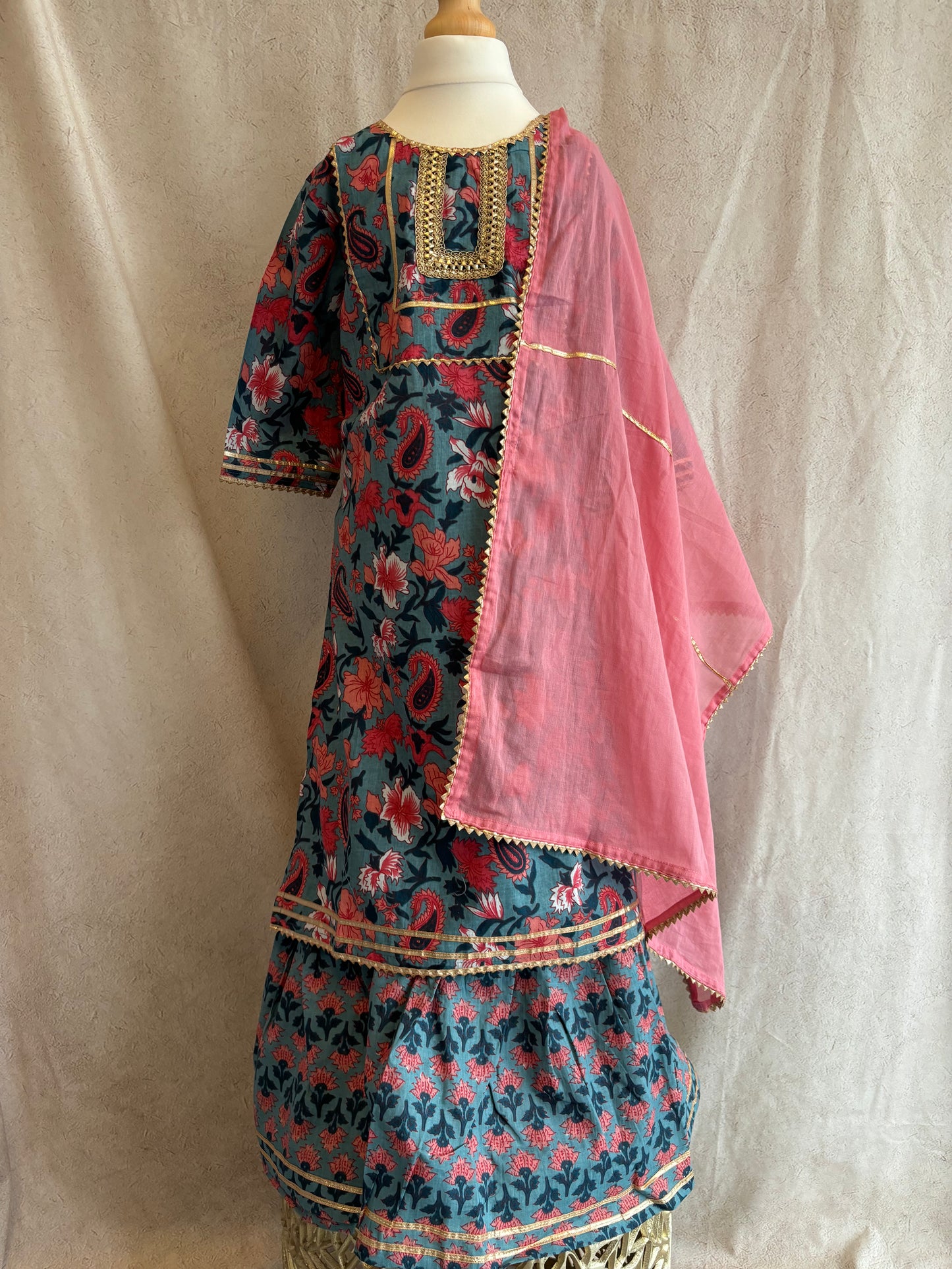 Paisley Print Sharara Suit