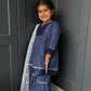 Royal Blue Frock Sharara Suit