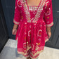 Rani Pink Cotton Palazzo Suit with Gotta Detail & Bandhani Dupatta | Indian Kidswear | Girls Outfits