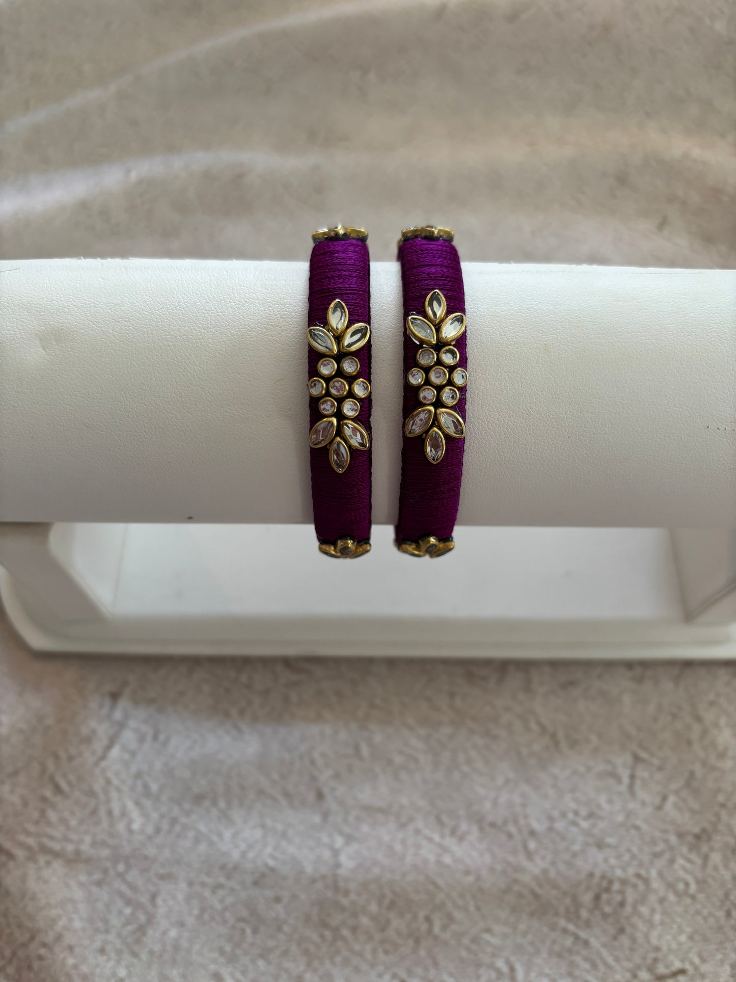 Wine Embellished Bangle