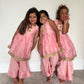 Baby Pink Frock Palazzo Suit
