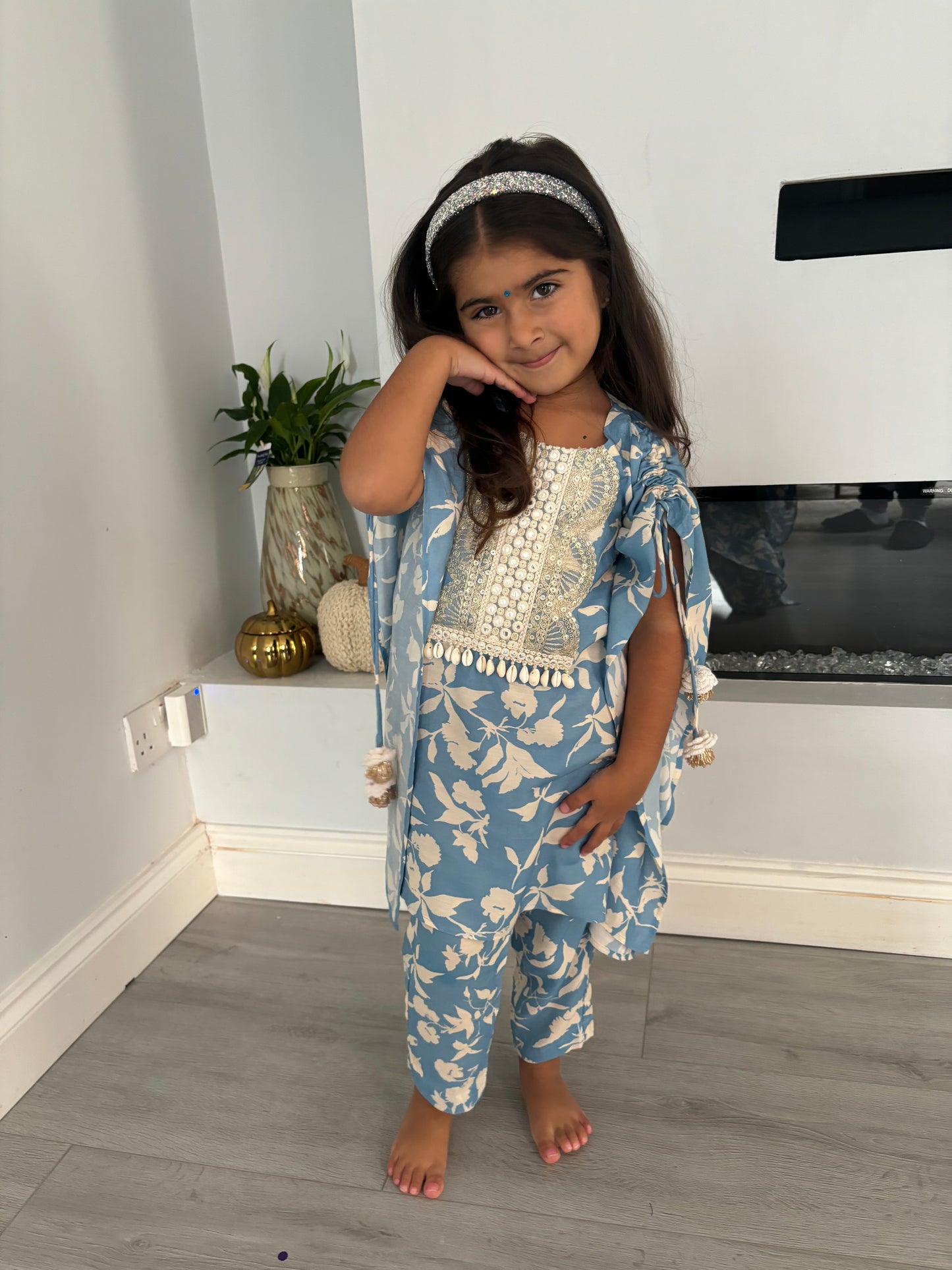Blue Kurta Set Girls AGE 5
