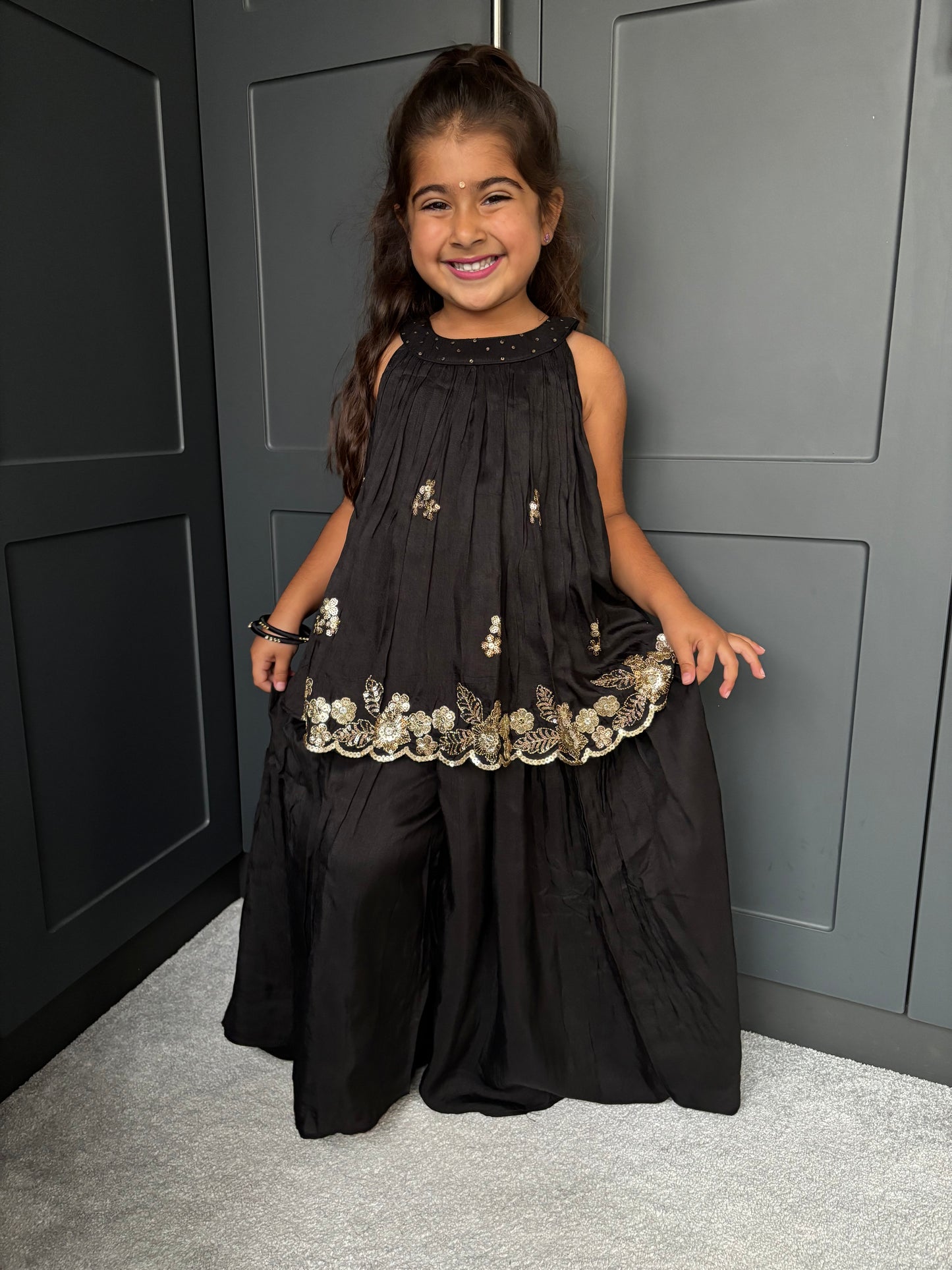 Black Palazzo Suit