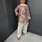 Paisley Mirror Work Kurta Salwar Set for Girls